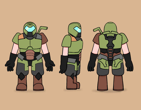 TURNAROUND REF FOR DOOM ANIMATION FOR YOUREASHOTGUN